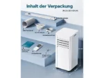 JUNG LIFE AIR 9000BTU mobiles Klimagerät Weiß (Max. Raumgröße: 75 m², EEK: A) – Bild 4