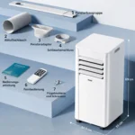JUNG RAKS PRO AIR 7 7000BTU mobiles Klimagerät Weiß (Max. Raumgröße: 14 m², EEK: A) – Bild 4