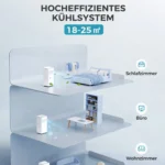 JUNG RAKS PRO AIR 9 9000BTU mobiles Klimagerät Weiß (Max. Raumgröße: 20 m², EEK: A) – Bild 2