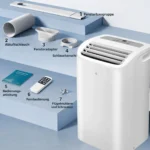 JUNG RAKS PRO AIR 12 12000BTU mobiles Klimagerät Weiß (Max. Raumgröße: 30 m², EEK: A) – Bild 4