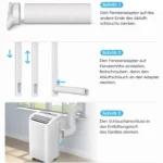 JUNG RAKS PRO AIR 12 12000BTU mobiles Klimagerät Weiß (Max. Raumgröße: 30 m², EEK: A) – Bild 6